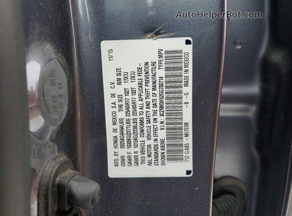 3CZRM3H52GG700714 2016 HONDA CR-V Silver 