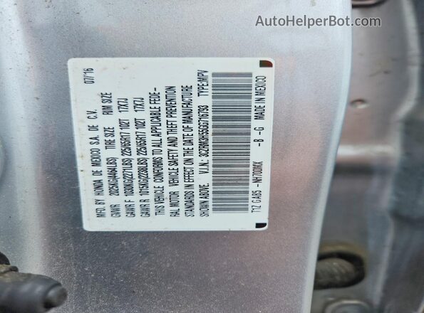 3CZRM3H55GG716793 2016 HONDA CR-V Серебряный 