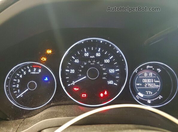 3CZRU5G30JM709819 2018 HONDA HR-V Gray Вид щитка приладів