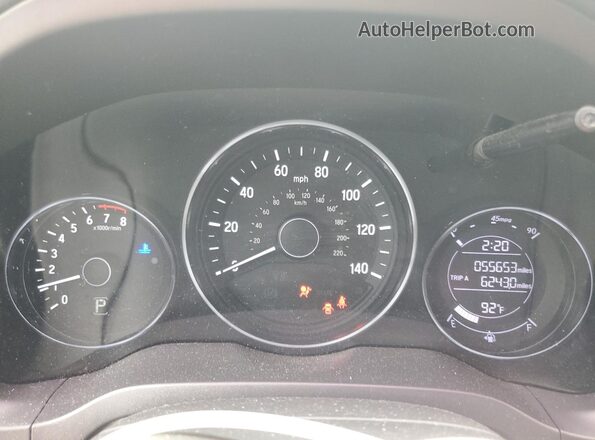 3CZRU5H14KG703275 2019 HONDA HR-V Red Instrument cluster view