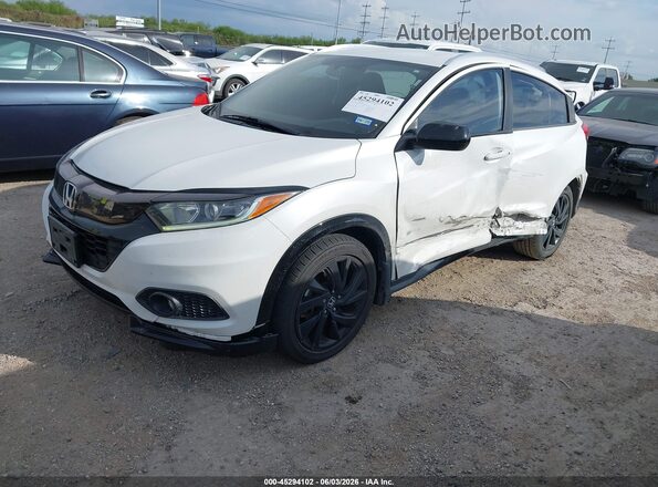 3CZRU5H16MM708854 2021 HONDA HR-V White წინა მარცხენა ხედი სამი მეოთხედიდან