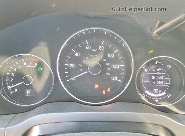 3CZRU5H18MM704501 2021 HONDA HR-V White Instrument cluster view