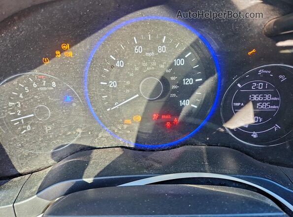 3CZRU5H1XKM713357 2019 HONDA HR-V Blue Instrument cluster view
