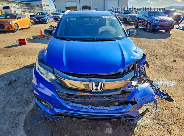 3CZRU5H1XKM713357 2019 HONDA HR-V Blue Front view