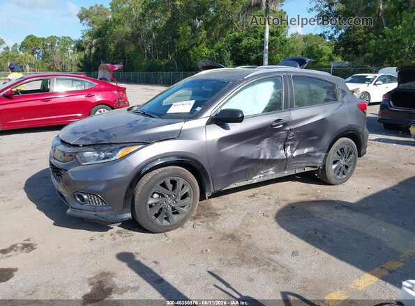 3CZRU5H1XMM702152 2021 HONDA HR-V Gray Front left