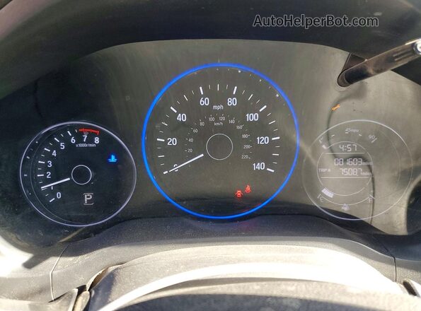 3CZRU5H30LM705934 2020 HONDA HR-V Black Widok zestawu wskaźników