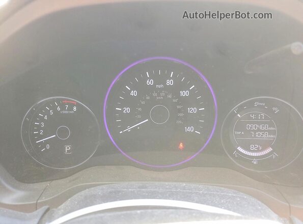 3CZRU5H33KM722807 2019 HONDA HR-V Black Vista del cuadro de instrumentos
