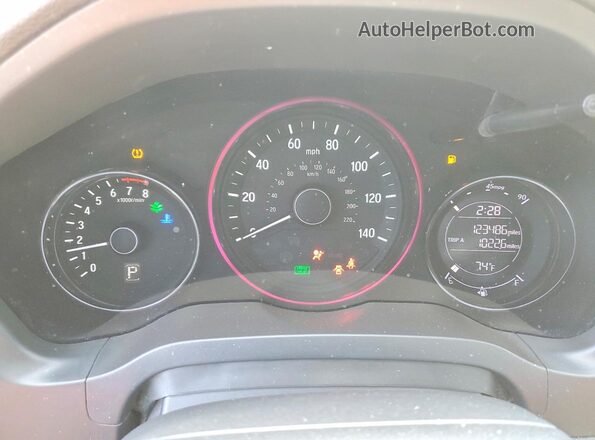 3CZRU5H35JM718336 2018 HONDA HR-V Blue Widok zestawu wskaźników