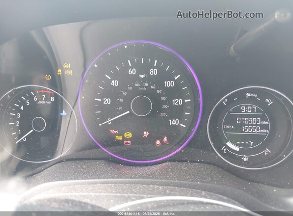 3CZRU5H35MM718941 2021 HONDA HR-V White Հետևի նստատեղերի տեսք