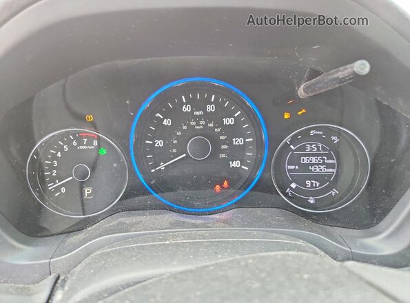 3CZRU5H36KG708995 2019 HONDA HR-V Black Vista del cuadro de instrumentos