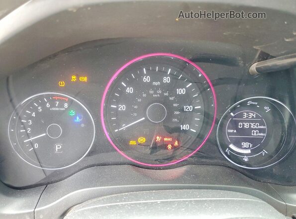 3CZRU5H36NM720571 2022 HONDA HR-V Black Widok zestawu wskaźników