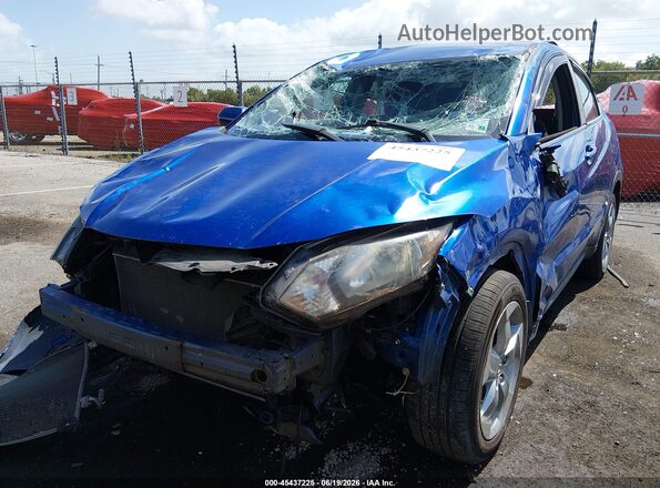 3CZRU5H37JM704311 2018 HONDA HR-V Blue Առջևի ձախ երեք քառորդ տեսարան
