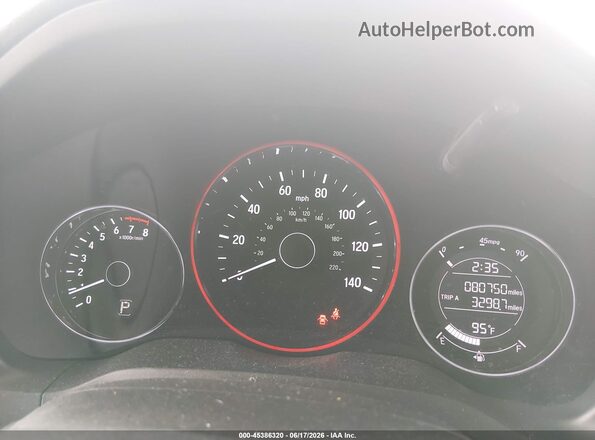 3CZRU5H3XHG702092 2017 HONDA HR-V Gray Հետևի նստատեղերի տեսք