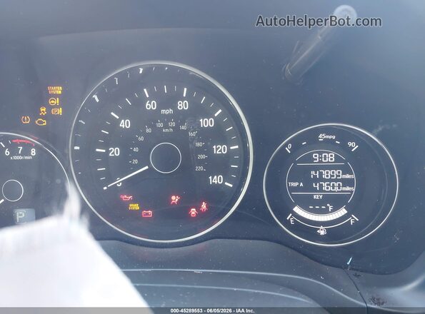 3CZRU5H52HM701473 2017 HONDA HR-V Gray Widok tylnych siedzeń