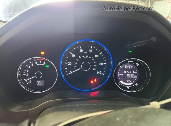 3CZRU5H54GM744968 2016 HONDA HR-V Blue Widok zestawu wskaźników