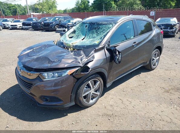 3CZRU5H55MM718309 2021 HONDA HR-V Burgundy Front view