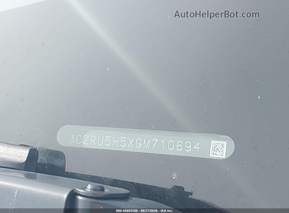 3CZRU5H5XGM710694 2016 HONDA HR-V Black Вид підкапотного простору