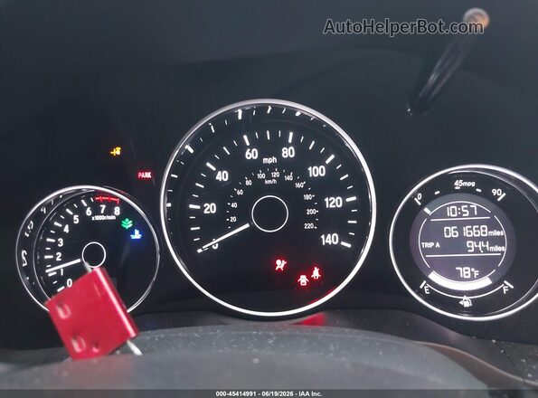 3CZRU5H75GM717635 2016 HONDA HR-V Gray Widok tylnych siedzeń