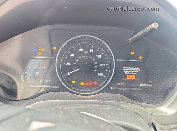 3CZRU5H75KM727672 2019 HONDA HR-V Black Вид щитка приладів