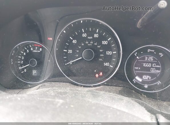 3CZRU5H7XHM712464 2017 HONDA HR-V Gray Widok tylnych siedzeń