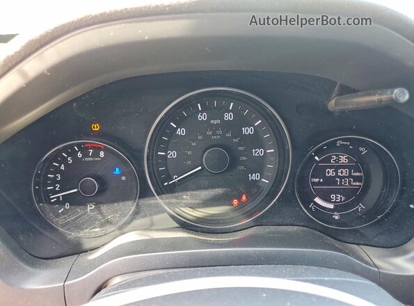 3CZRU6H10MM755139 2021 HONDA HR-V Gray Instrument cluster view