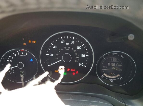 3CZRU6H11KM738041 2019 HONDA HR-V Silver ხელსაწყოთა პანელის ხედი