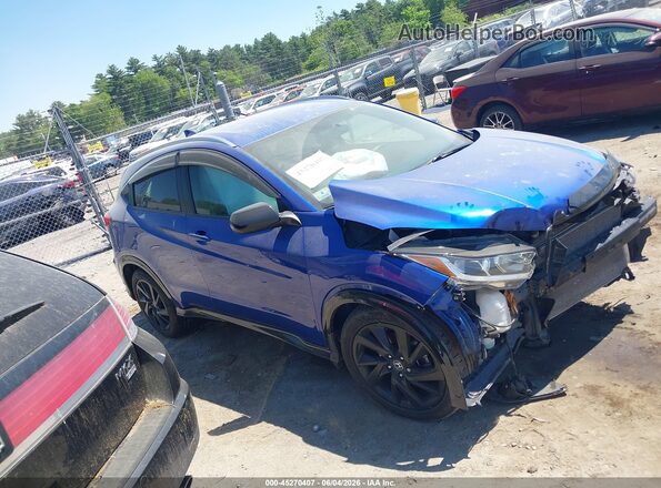 3CZRU6H11MM702451 2021 HONDA HR-V Blue უკანა სალონის ხედი
