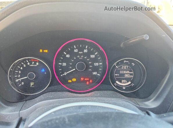 3CZRU6H11NM705478 2022 HONDA HR-V Gray Սարքավորումների վահանակի տեսք