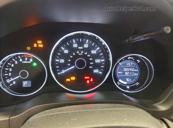 3CZRU6H11NM723916 2022 HONDA HR-V Silver Вид щитка приладів