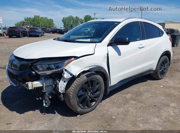 3CZRU6H12NM737694 2022 HONDA HR-V White წინა მარცხენა ხედი სამი მეოთხედიდან