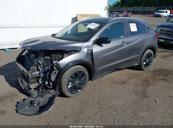 3CZRU6H15NM752318 2022 HONDA HR-V Gray Առջևի ձախ երեք քառորդ տեսարան