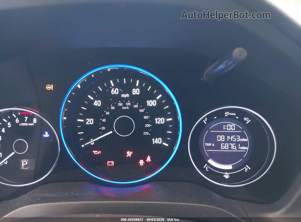 3CZRU6H18KG715032 2019 HONDA HR-V Black Widok tylnych siedzeń