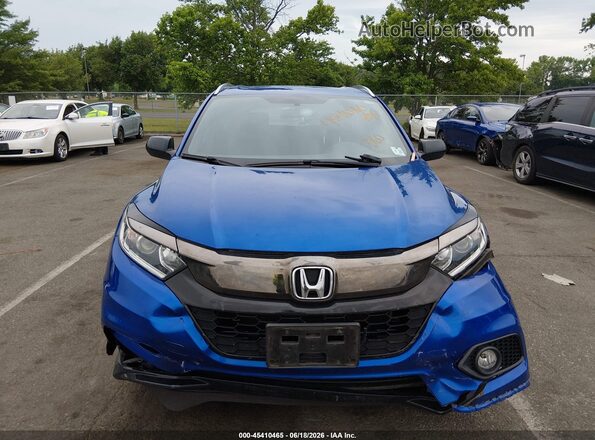 3CZRU6H18MM722308 2021 HONDA HR-V Blue Widok z przodu