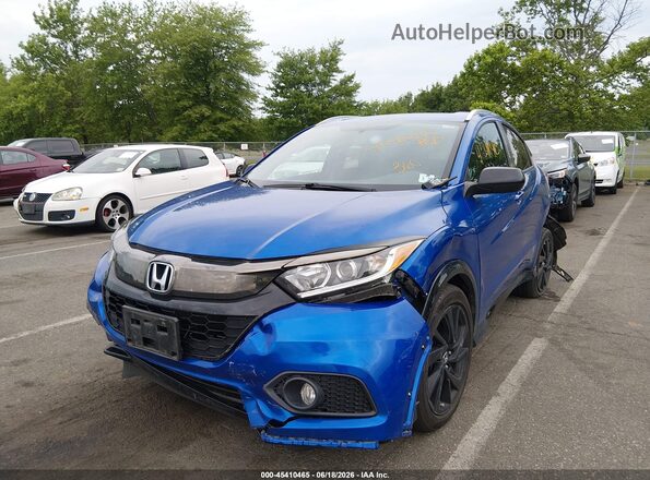 3CZRU6H18MM722308 2021 HONDA HR-V Blue Przód lewy
