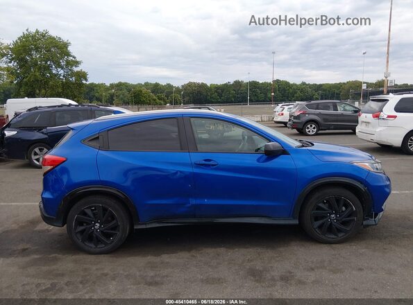 3CZRU6H18MM722308 2021 HONDA HR-V Blue Widok wnętrza z tyłu