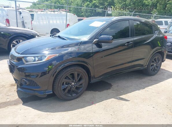3CZRU6H19KG716917 2019 HONDA HR-V Black Առջևի ձախ երեք քառորդ տեսարան