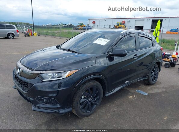 3CZRU6H19MM702861 2021 HONDA HR-V Black წინა მარცხენა ხედი სამი მეოთხედიდან