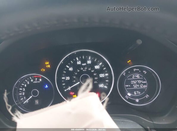 3CZRU6H1XLM726763 2020 HONDA HR-V Black Vista de los asientos traseros