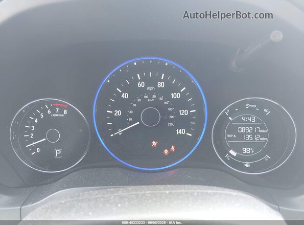 3CZRU6H30JM731551 2018 HONDA HR-V White Vista de los asientos traseros
