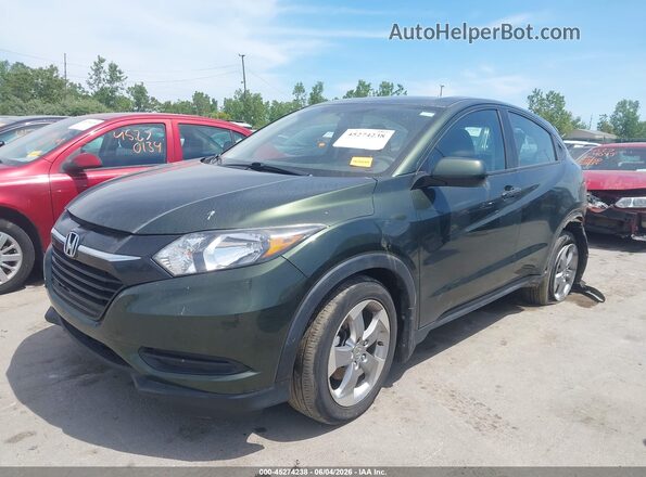 3CZRU6H31GM765491 2016 HONDA HR-V Green Առջևի ձախ երեք քառորդ տեսարան