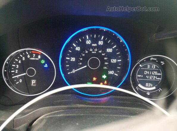 3CZRU6H31KM725467 2019 HONDA HR-V Silver Instrument cluster view