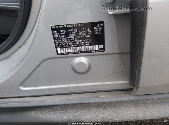 3CZRU6H32NM768820 2022 HONDA HR-V Silver Widok komory silnika