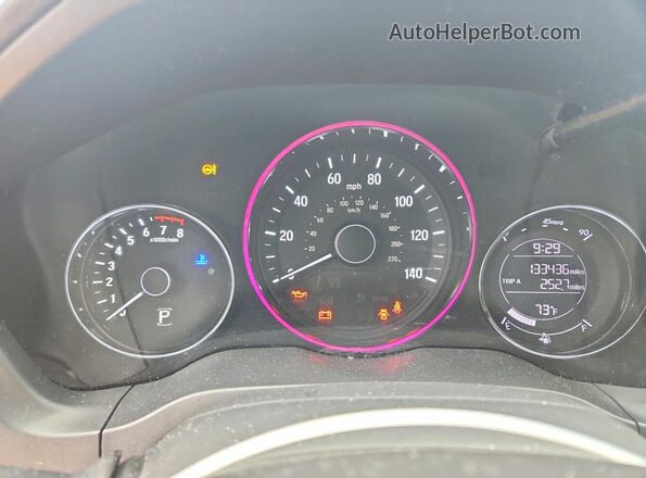 3CZRU6H33KG712122 2019 HONDA HR-V Серый Вид щитка приборов