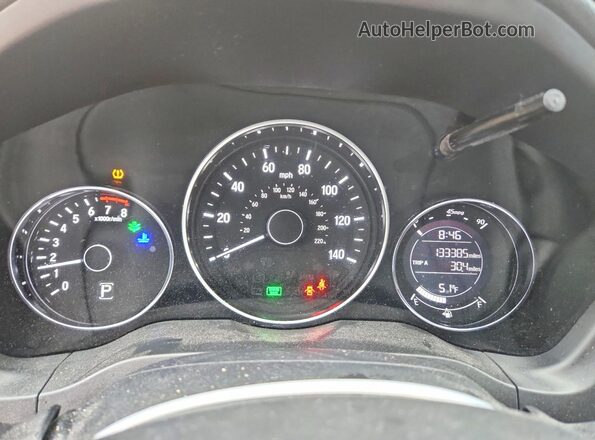 3CZRU6H33KG733116 2019 HONDA HR-V Black Vista del cuadro de instrumentos