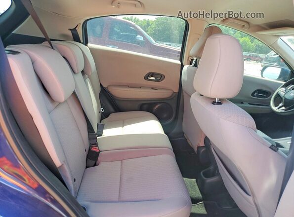 3CZRU6H34HG708797 2017 HONDA HR-V Blue Widok wnętrza z tyłu