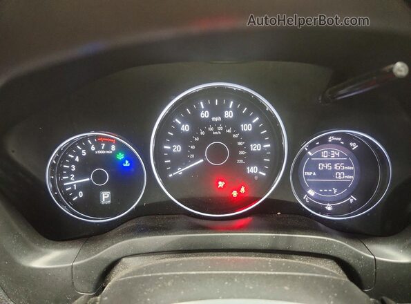 3CZRU6H35KG717581 2019 HONDA HR-V Gray Вид щитка приладів