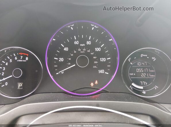 3CZRU6H35KM706680 2019 HONDA HR-V White Widok tylnych siedzeń