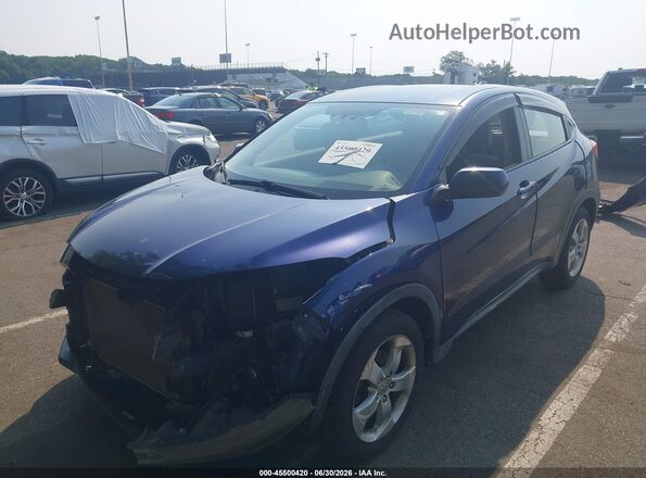 3CZRU6H36GM745155 2016 HONDA HR-V Синий Передняя левая четверть