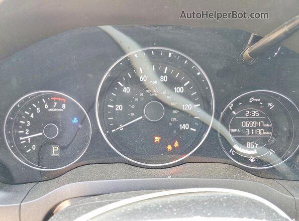 3CZRU6H36KG704788 2019 HONDA HR-V Black Instrument cluster view