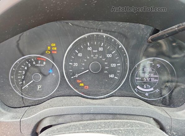 3CZRU6H36LG701147 2020 HONDA HR-V Black Вид щитка приладів